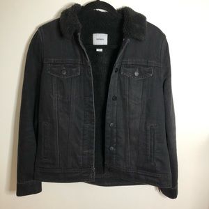 Black Sherpa Denim Jacket